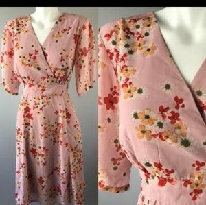 Eshakti Pink Cherry Blossoms Floral Wrap D…